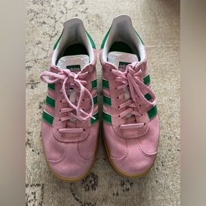 Adidas Gazelle Pink and Green Casual Shoes